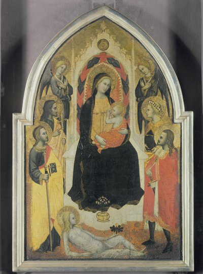Virgin and Child with angels and saints, c.1390-95 by Master of the Straus Madonna